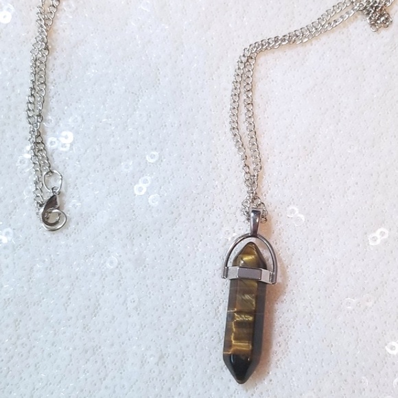 Chakra Healing Pendant Cat's Eye Quartz Necklace - Picture 4 of 6